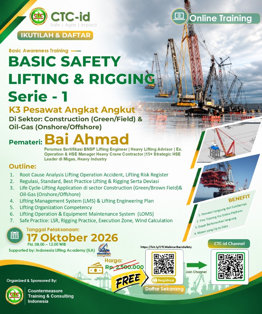 Webinar Awareness Basic Safety Lifting & Rigging Serie-1